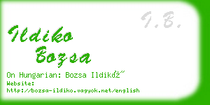 ildiko bozsa business card